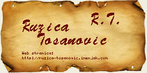 Ružica Tošanović vizit kartica